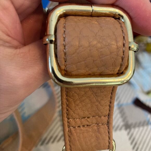 BCBG linen blend purse w/ detachable crossbody strap southwest summer vibe - Picture 14 of 16